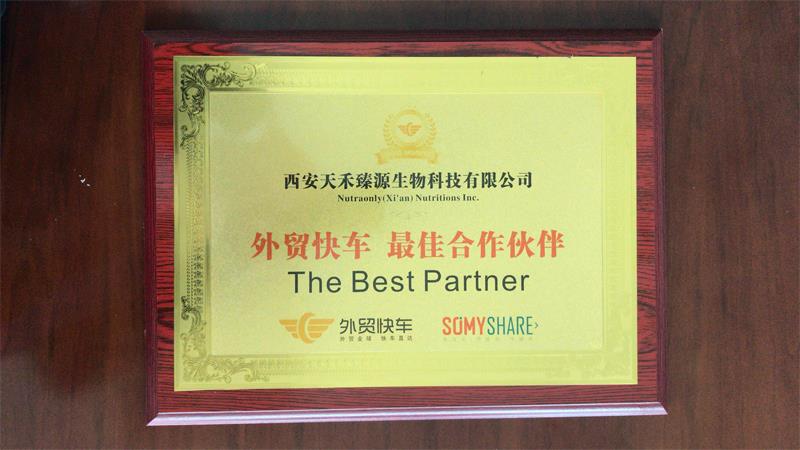 Google Agent SOMYSHARE issued a Certificate of The Best Partner to Nutraonly